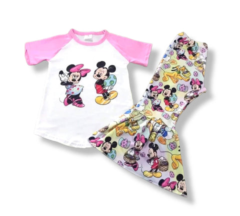 Mouse Easter Bell Pants Set