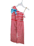 Red Striped Cold Shoulder Jumper