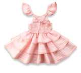 Pink Gingham Ruffled Dress