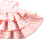 Pink Gingham Ruffled Dress