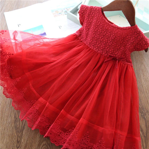 Red Lace Tulle Dress *Clearance