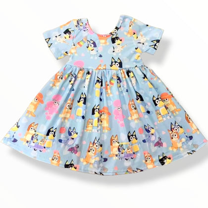 Blue Blue Dog Dress